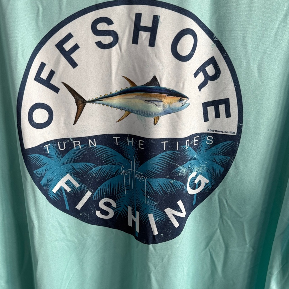 Guy Harvey - Performance Long Sleeve Shirt sz XL - recycled polyester UPF 30 - Picture 6 of 8